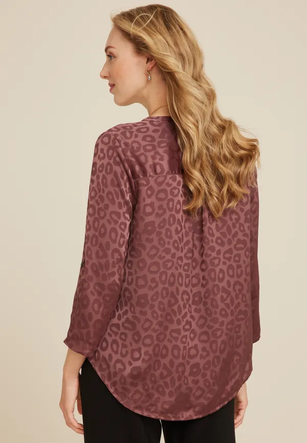 Atwood 3/4 Sleeve Popover Blouse