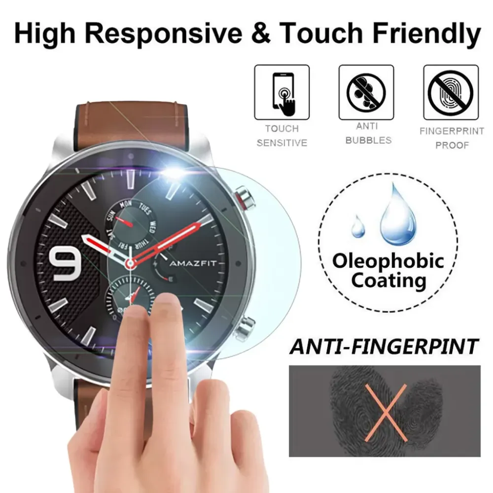 3Pack Explosion-proof TPU Screen Protector Film For AMAZFIT GTR Smart Watch 47mm Replaceable SmartWatch Bracelet Accessories