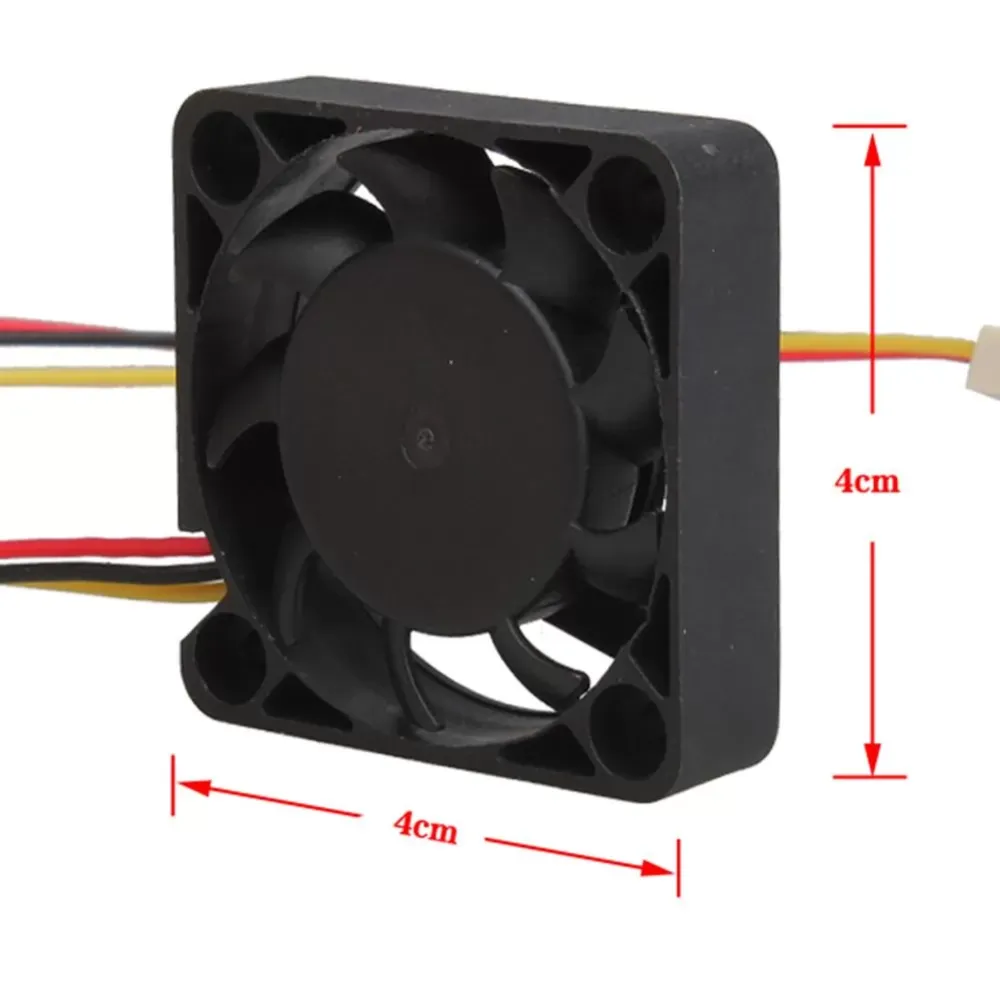 3 Pin 40x40 x10mm plastic Computer Cooler CPU Cooling Fan Power saving design DC 12V cooling fan Heat sink Cooler