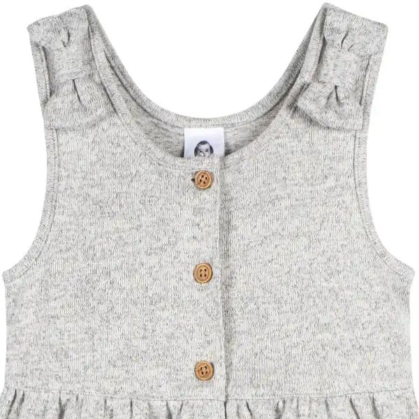 Toddler Girls Light Grey Heather Hacci Romper