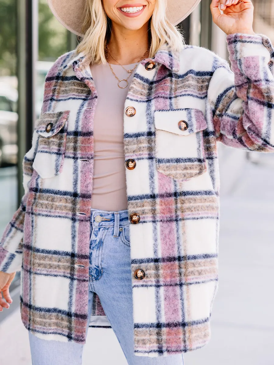 Pink Plaid Shacket