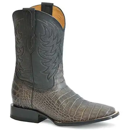 Men's Aces Alligator Boots Handcrafted Burnished Gray