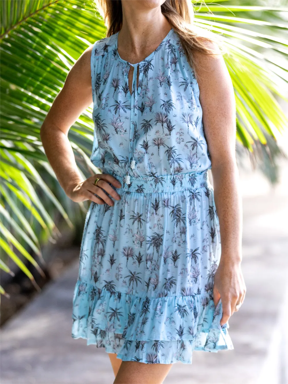 Kaylee Dress / Blue Jungle