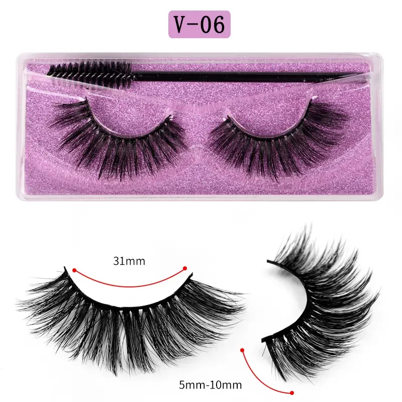 1 Pair with Brush 3D Mink Eyelashes Eyelash 3D Eye makeup Mink False lashes Soft Natural Thick Fake Eyelashes Lashes Extension Beauty Tools