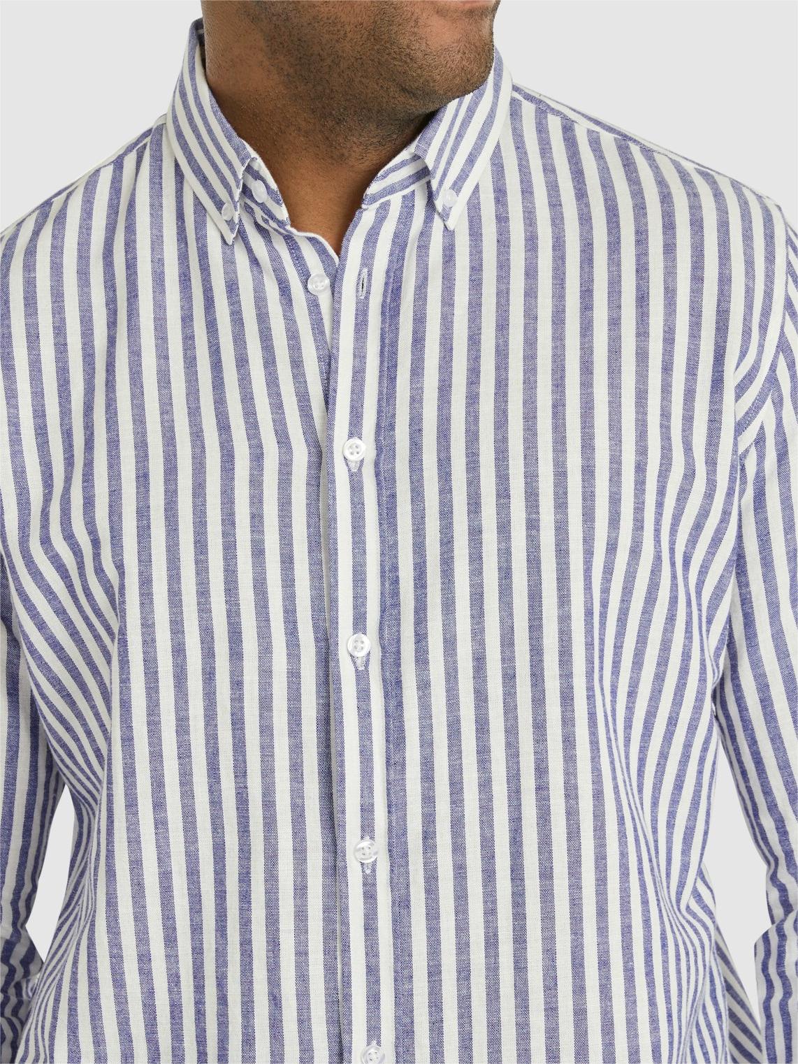 BLUE HOLIDAY STRIPE LINEN SHIRT