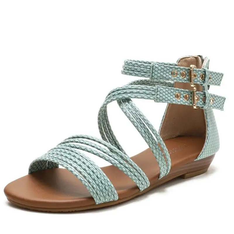 Cilool Cross-Strap Rome Soft Bottom Comfort  Sandals