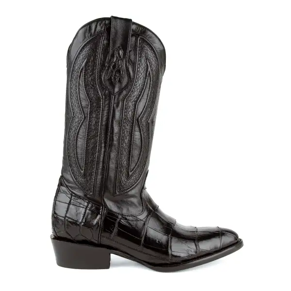 Men's  Stallion Alligator Belly Boots Handcrafted Black