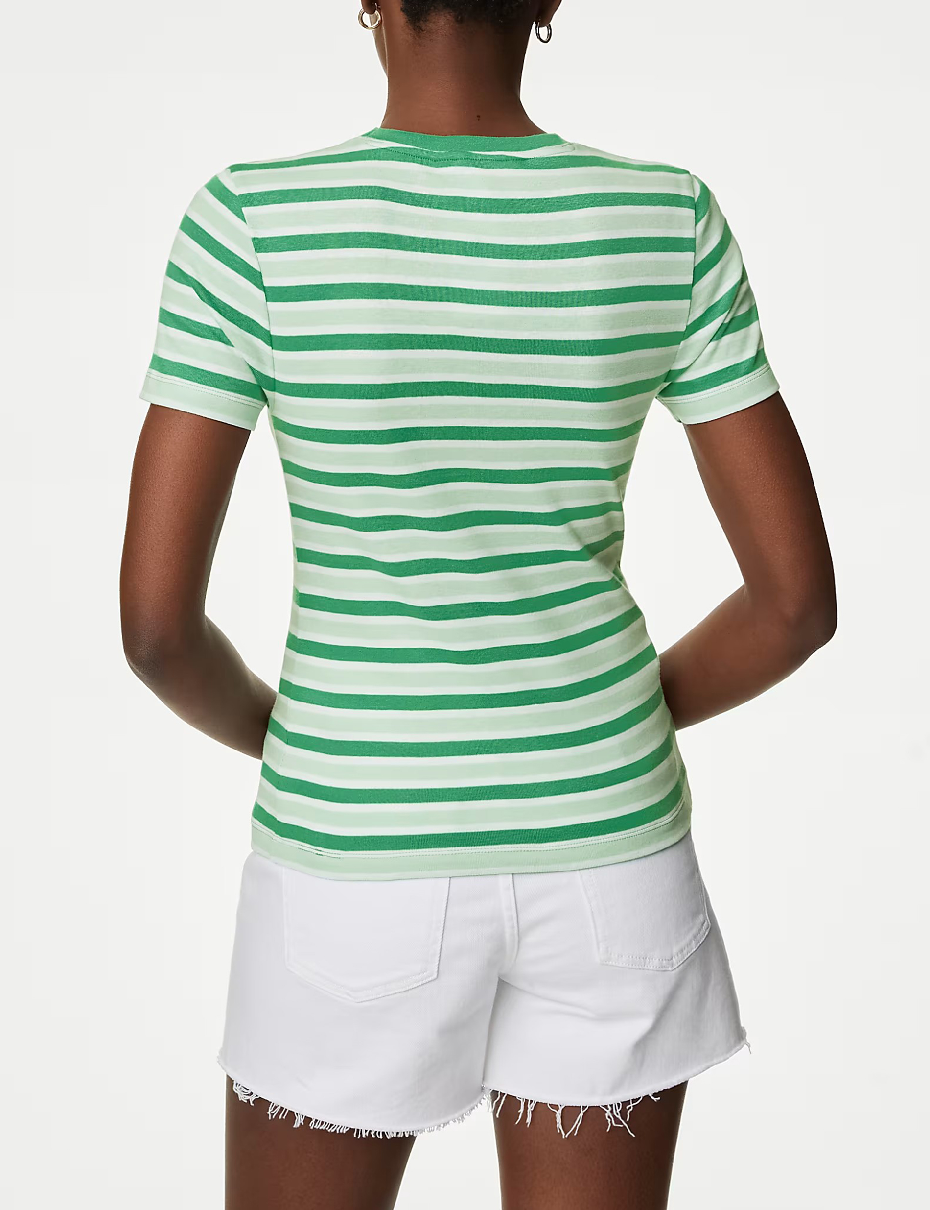 Pure Cotton Striped Slim Fit T-Shirt