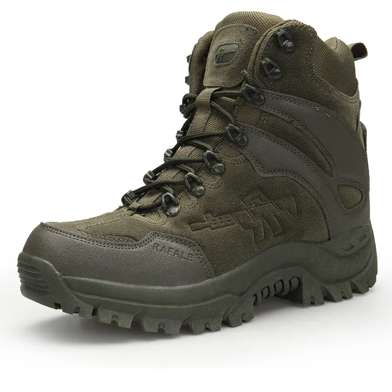 Men's Hiking Combat Boots Waterproof Non-Slip Anti-Puncture Work Boots (Durability Upgrade)