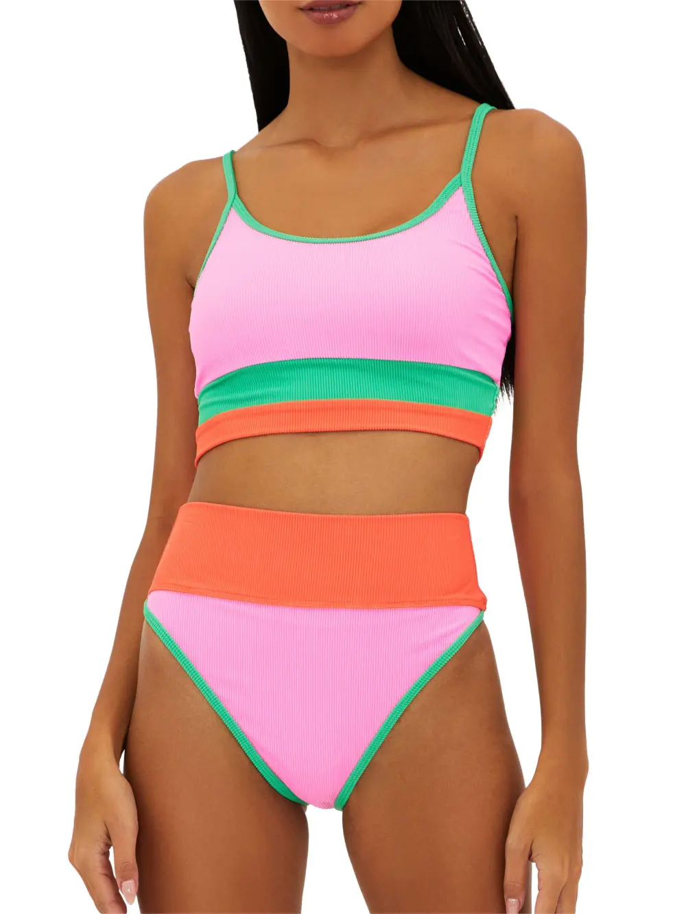 Multicolor Patchwork Bikini