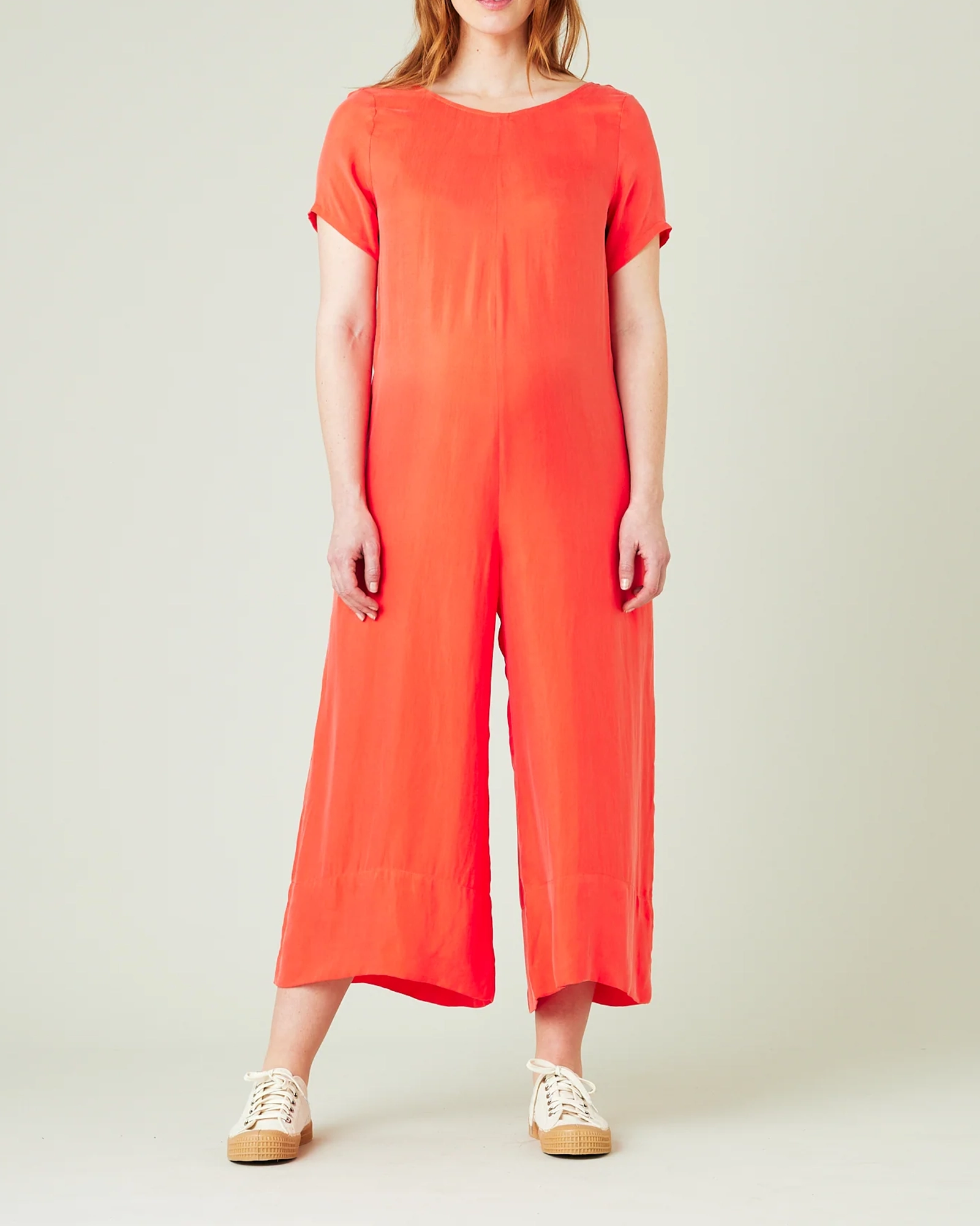 CELINE CORAL CUPRO JUMPSUIT