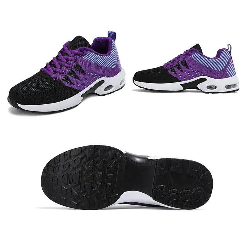 Women Flats Sneakers Breathable Knitting Outdoor Casual Shoes  Running Shoes