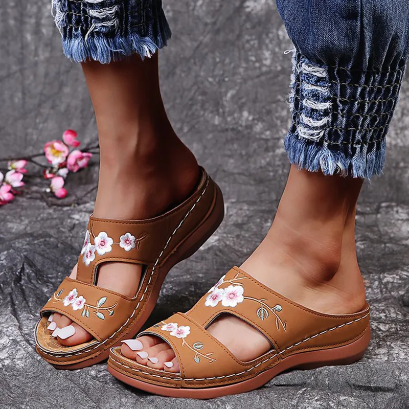 Cilool with Arch Support Anti-Slip wedges Sandals