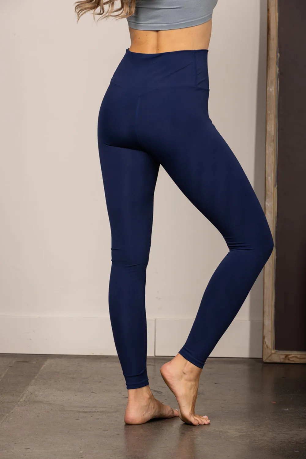 NAVY HIGH-RISE LEGGINGS