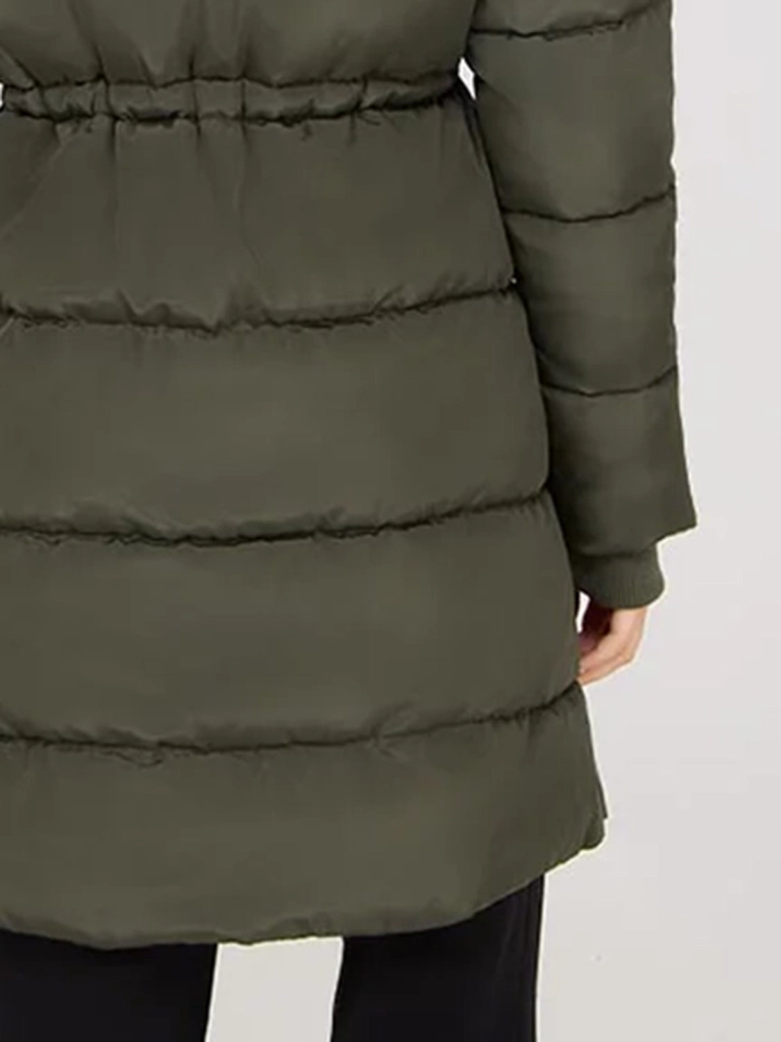 Drawstring Waist Puffer Jacket