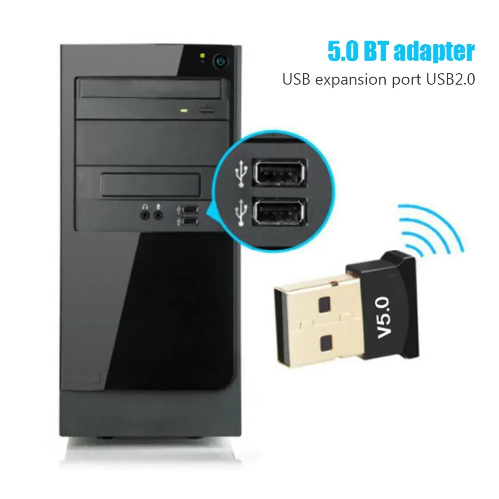 USB Blutooth 5.0 Adapter Dongle CSR 4.0 Wireless Audio Receiver Transmitter for PC Computer Speaker