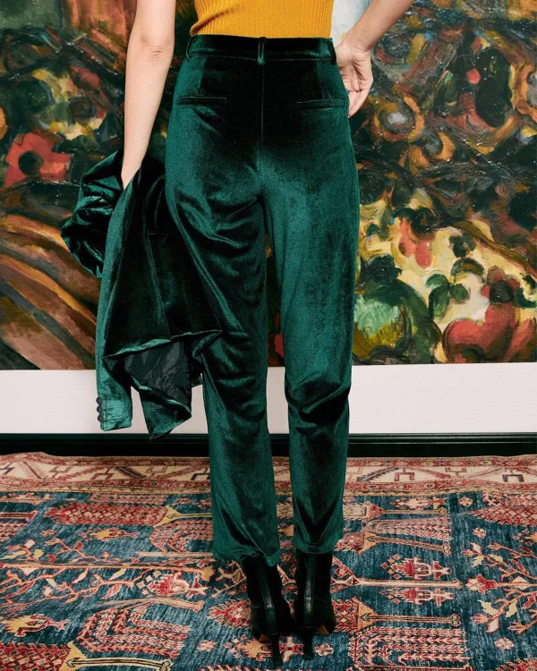 The Elegant Straight Leg Velvet Pants