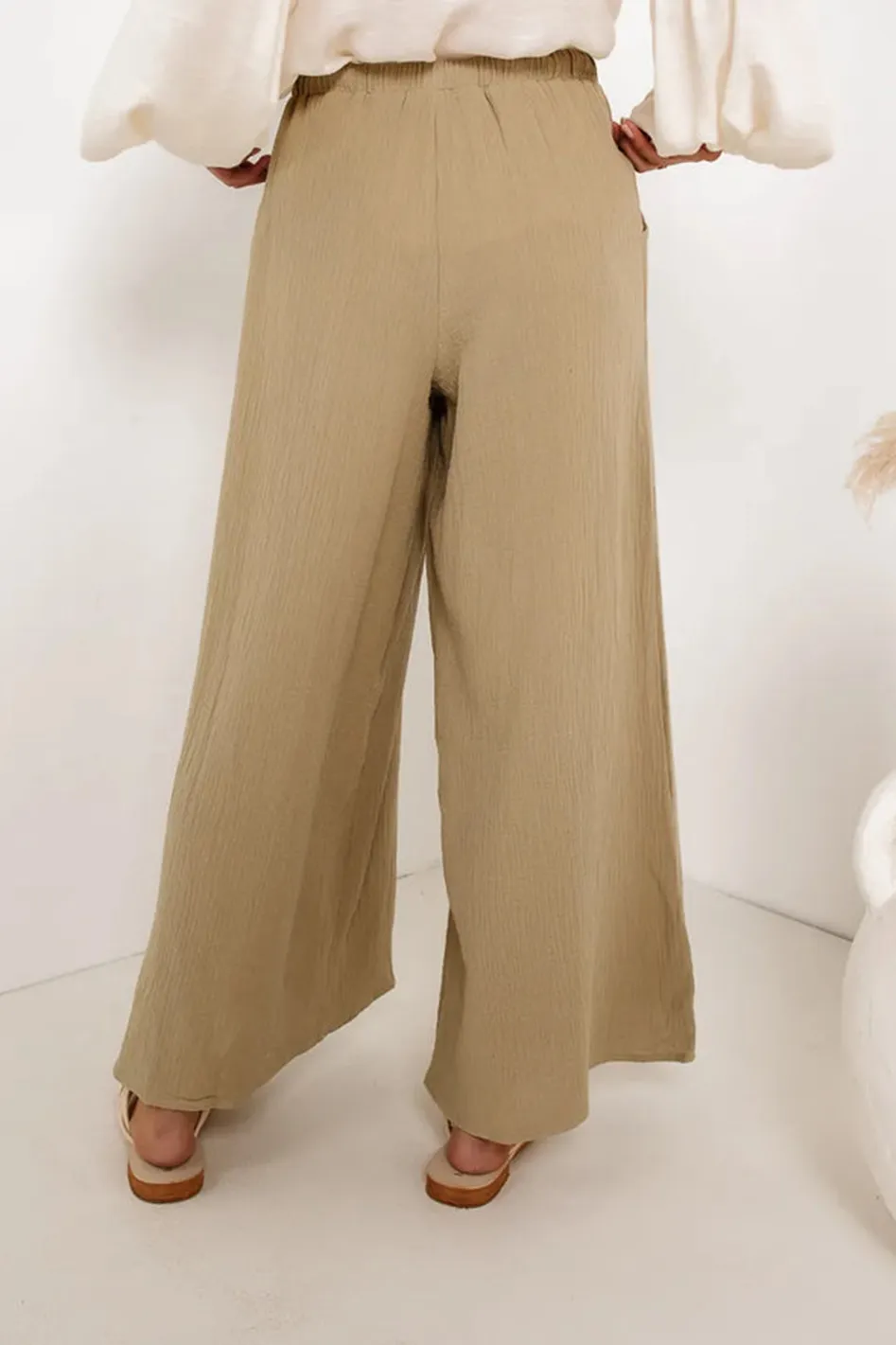 BRANDI WIDE LEG PANTS IN OLIVE