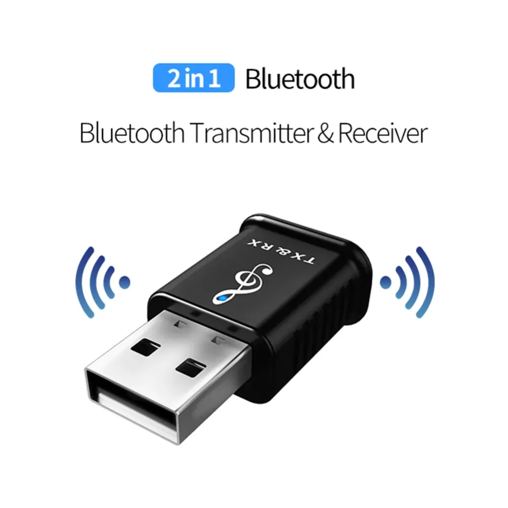 USB Wireless Audio Adapter Bletooth Transmitter Receiver Space-saving MSD168 Portable 4 in 1 USB Bletooth Players