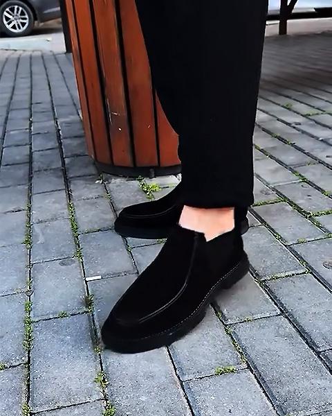 Suede Zip-Up Kangaroo Booties