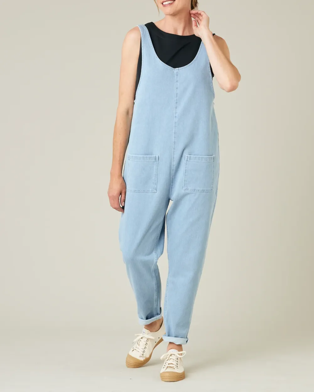 LIGHT BLUE DENIM JUMPSUIT