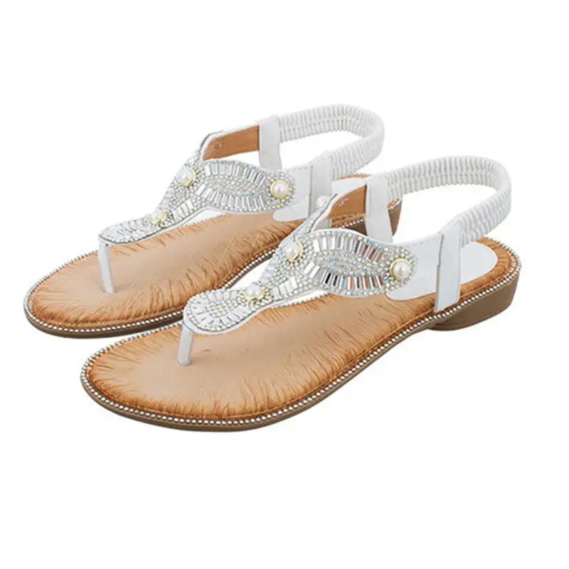 Cilool Ethnic Chain Pearl Sandals