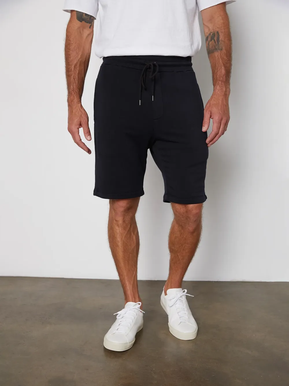 Solid Drawstring Daily Shorts