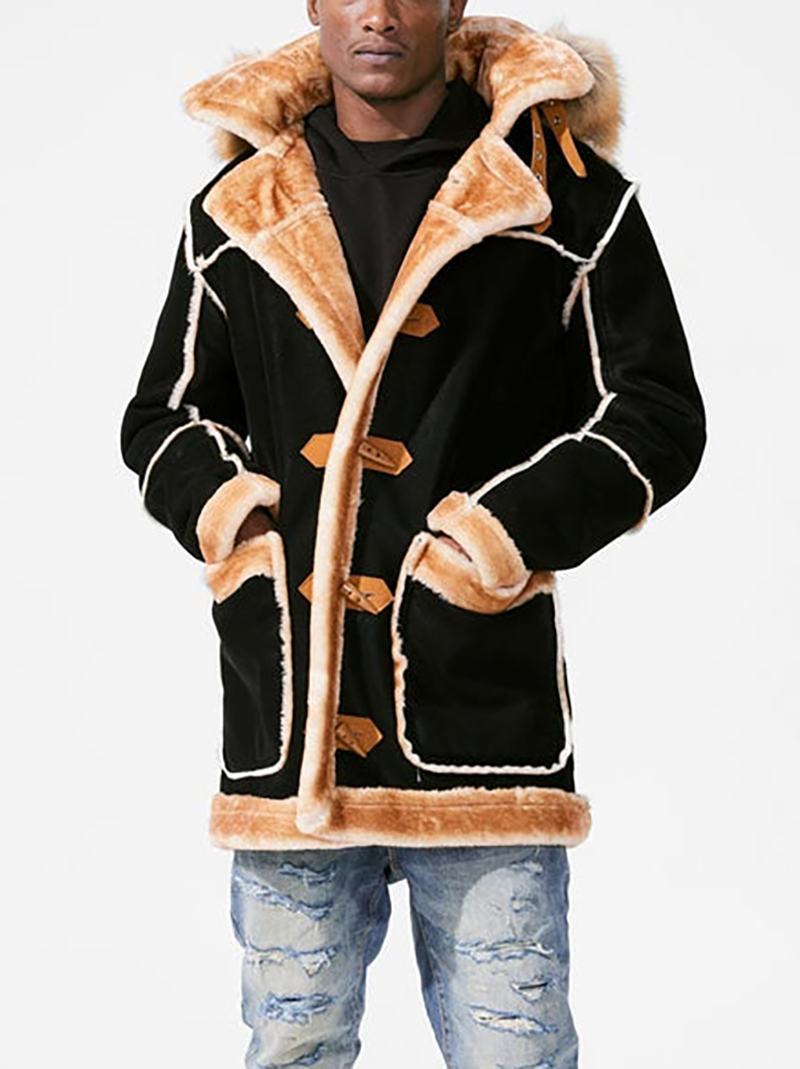 Men's Black Shearling Jacket