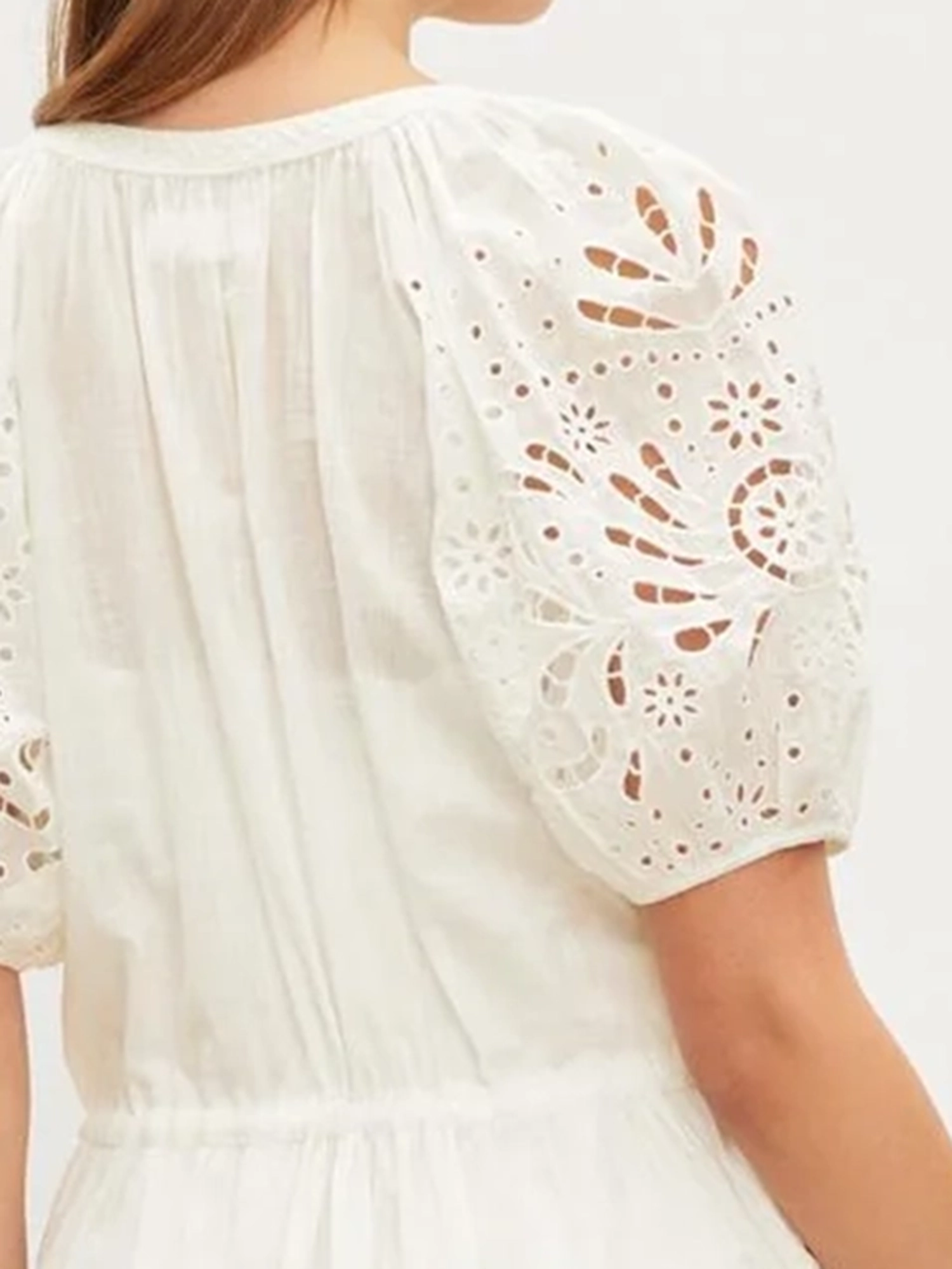 Nadia Embroidered Cotton Lace Dress