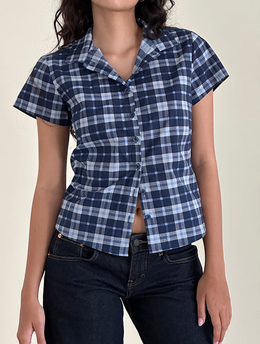 Tartan Dark Blue Wilman Shirt