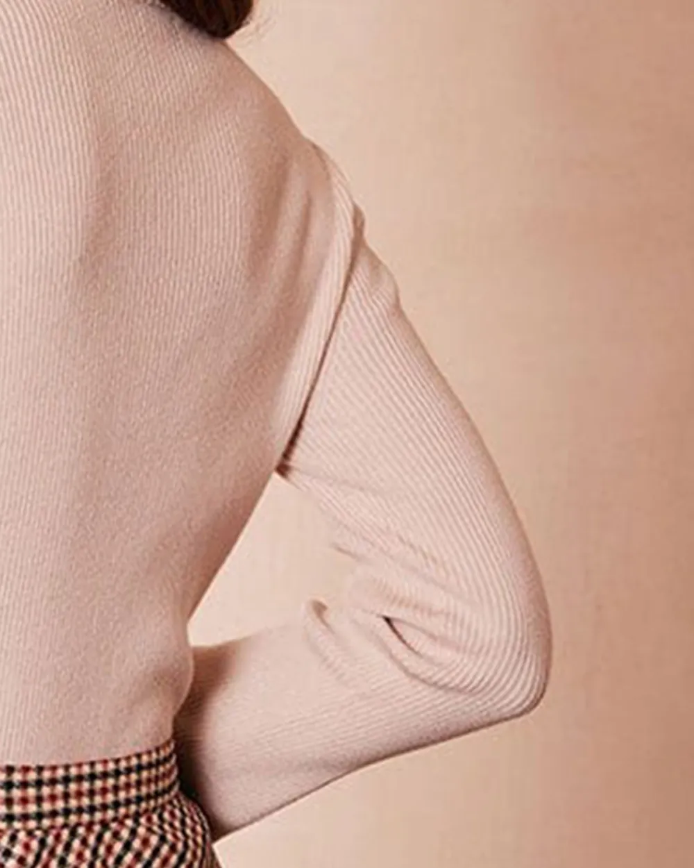 The Apricot Round Neck Button Up Knit Top