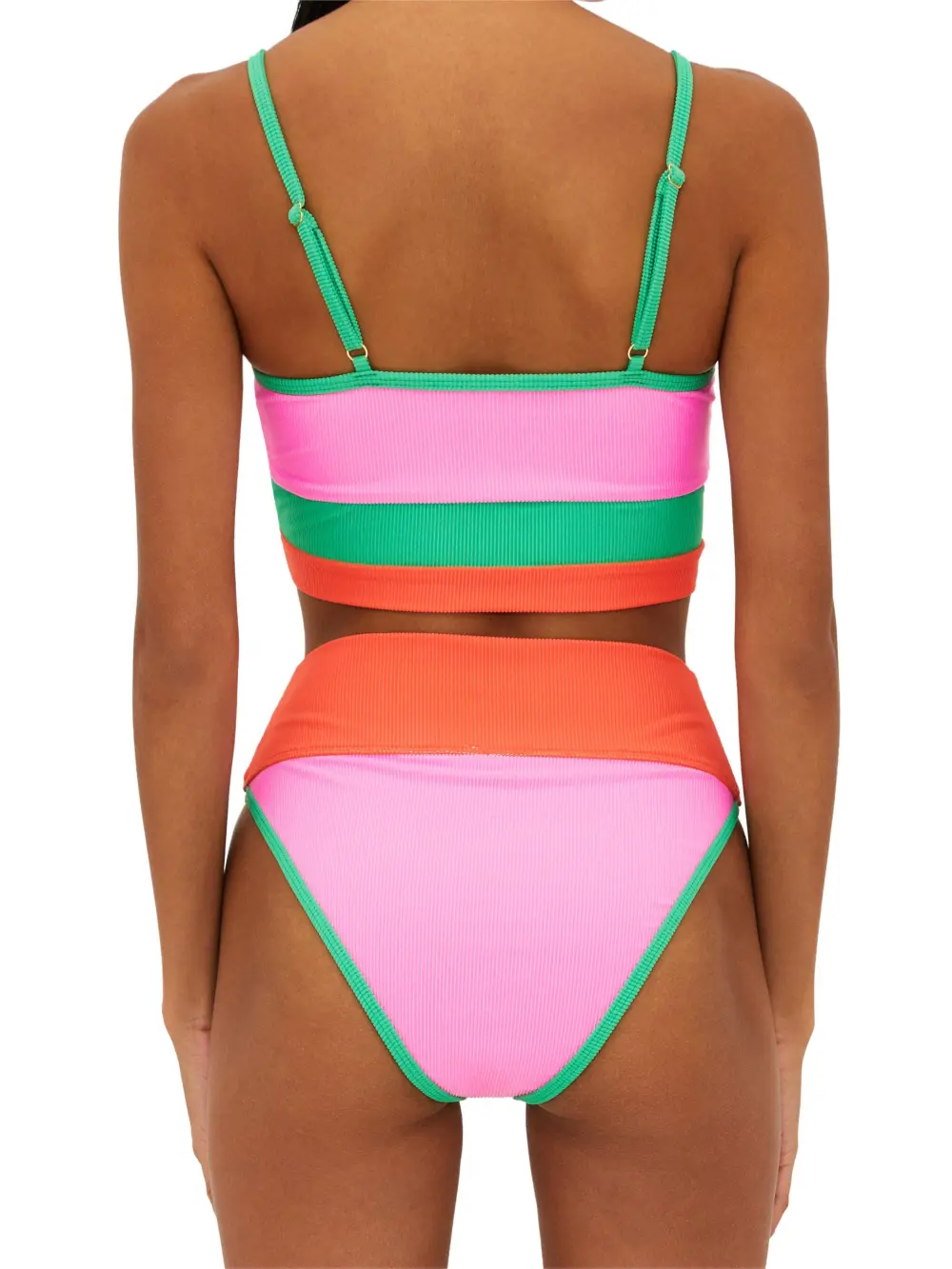 Multicolor Patchwork Bikini