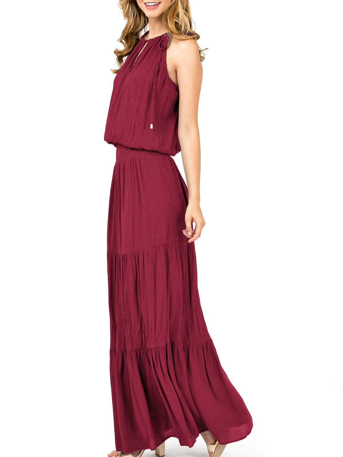 Venetian Halter Maxi Dress