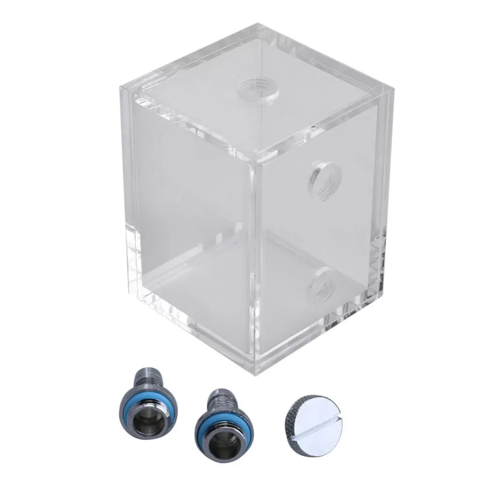 VODOOL 200ml G1/4 Thread Port Acrylic PC Water Cooling Tank For Computer PC Water Cooling System With Tube Connector Water Block