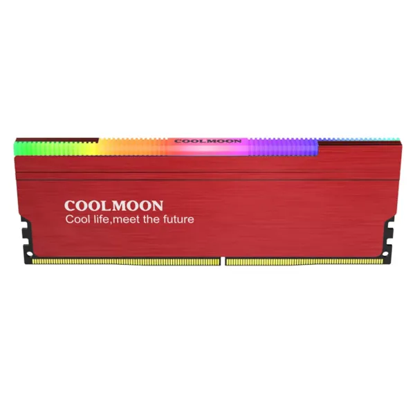 COOLMOON CR-D134S ARGB RAM Heatsink,Heat Spreader Cooler for Desktop PC,15v-3pin male / female interface,Support controller RGB