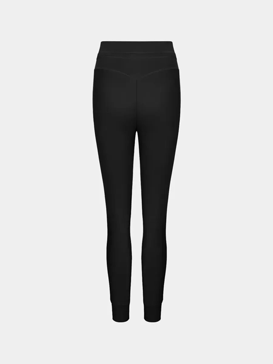 Softlyzero Airy High Waisted Drawstring Side Pocket Plain Full Length Joggers