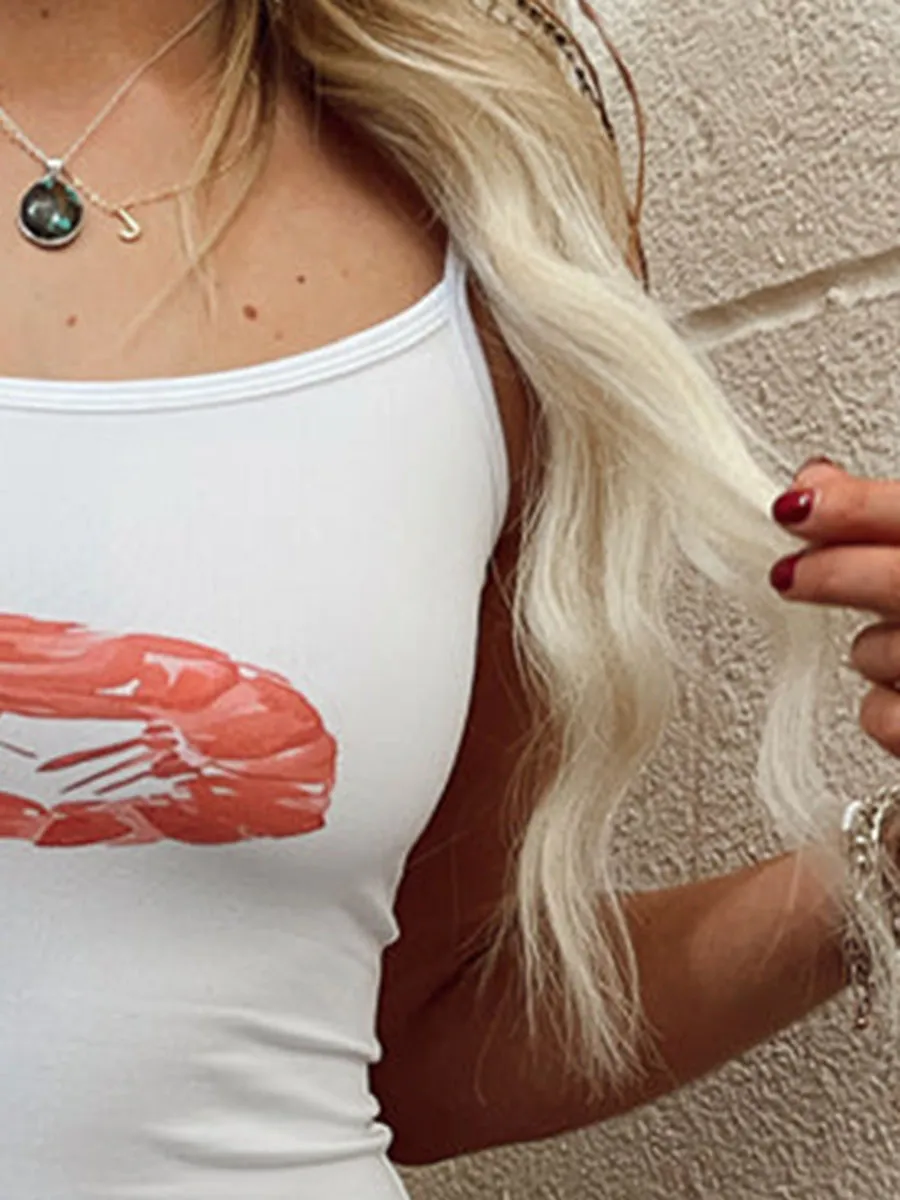 Lobster Print Tank Tops