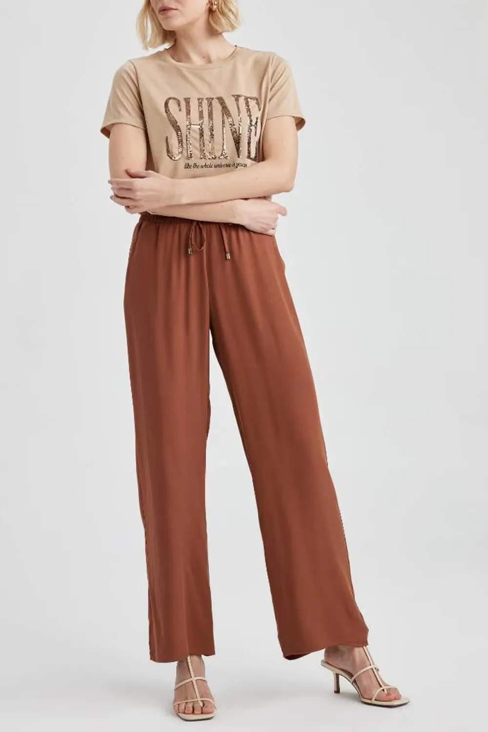 Florida Wide Leg Viscose Trousers