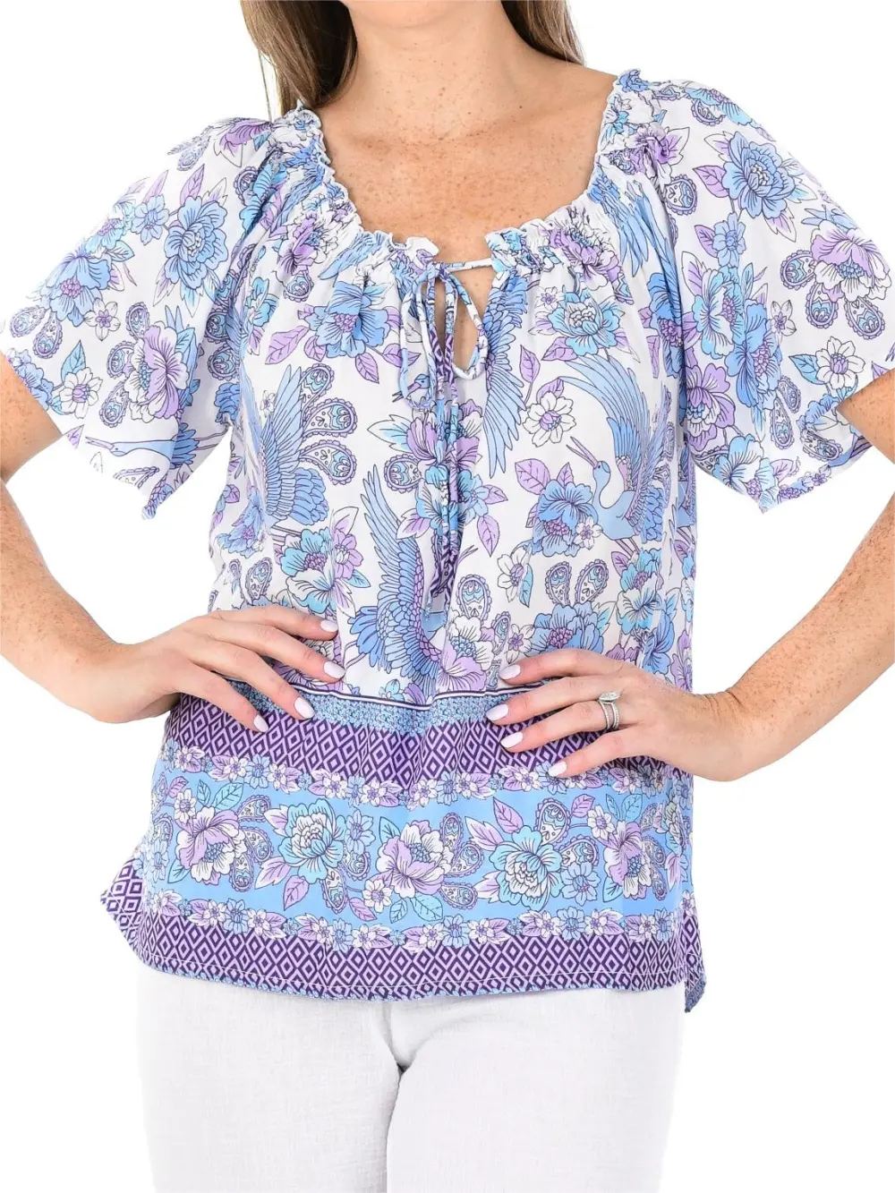 Jasmine Set Top / Blue-Violet