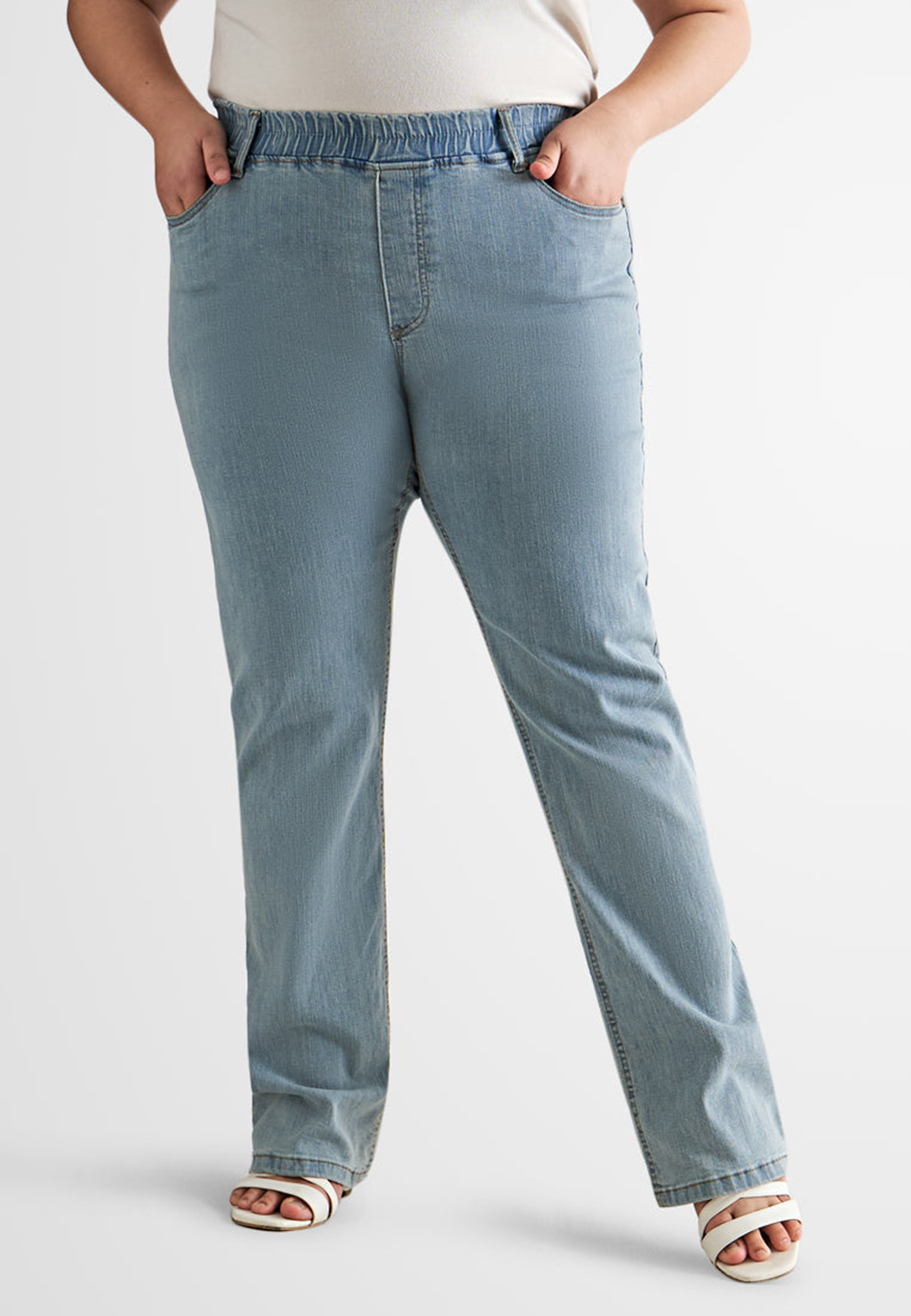 Ultra Stretch Straight Cut Jeans - Dark Blue