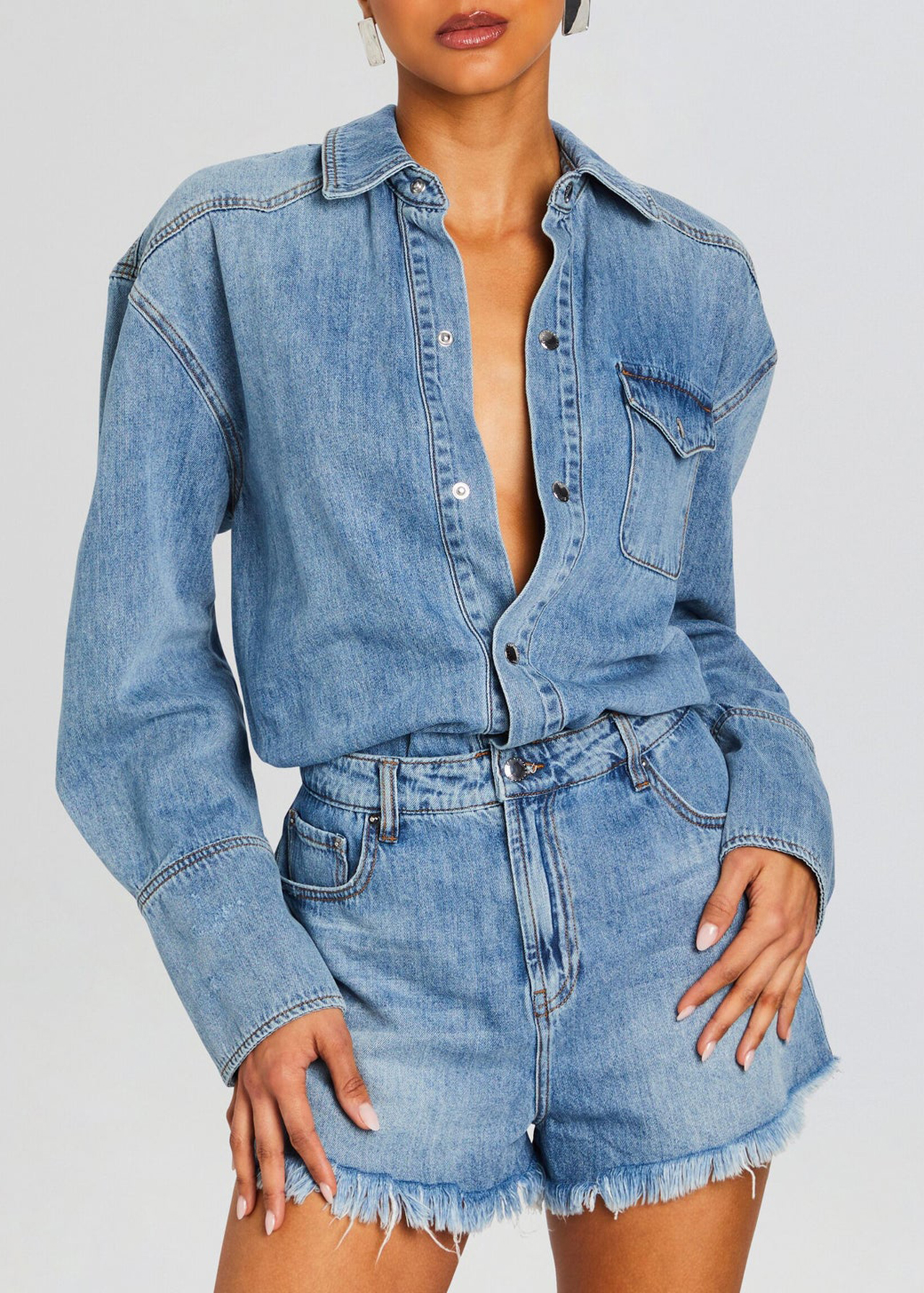 Annie Denim Romper