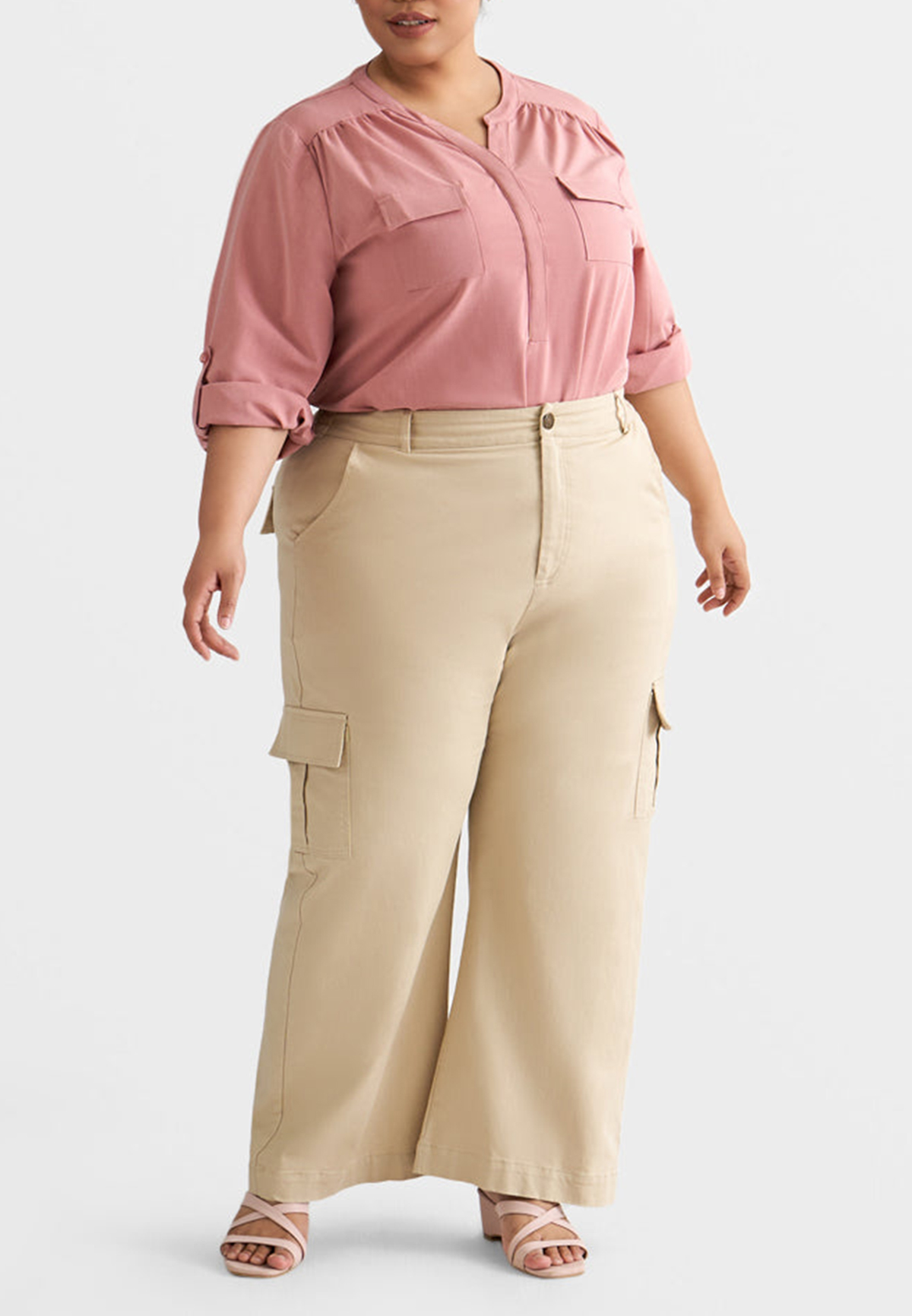 Wide Leg Pocket Cargo Pants