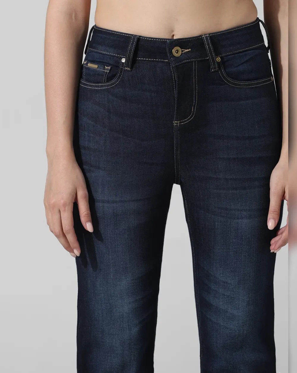 Blue Mid Rise Tulga Flared Jeans