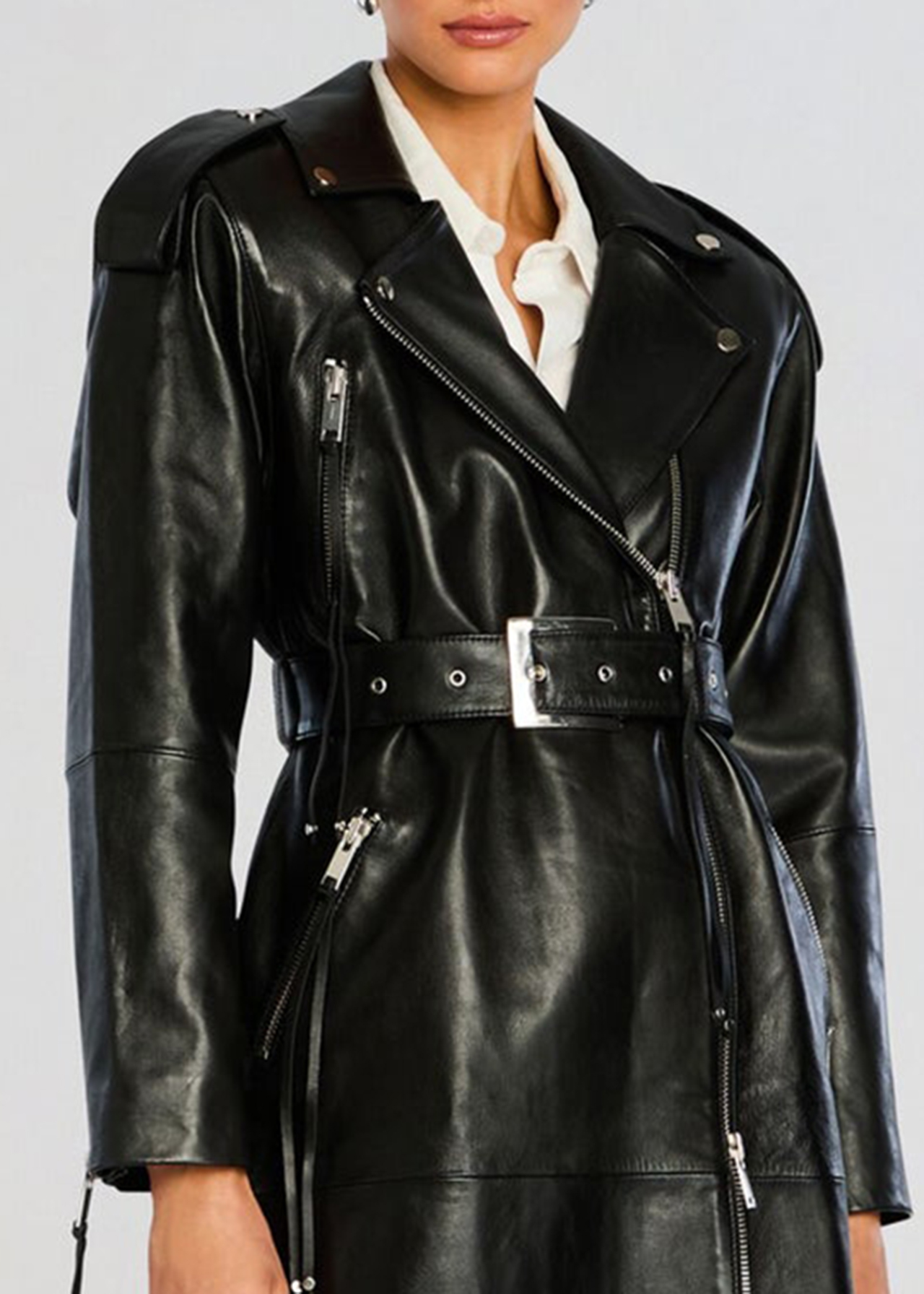 Knightley Leather Trench Coat