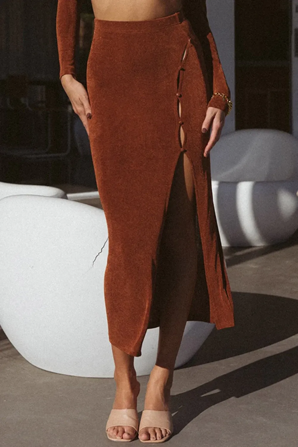 Moss Midi Skirt (Copper)