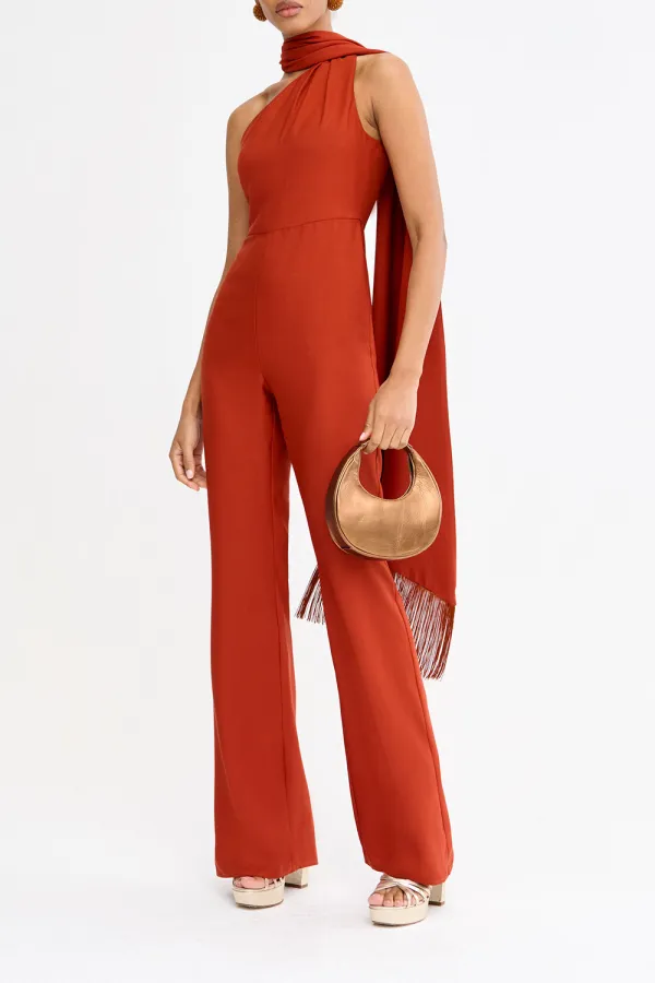 Solid Color Halterneck Luna Jumpsuit