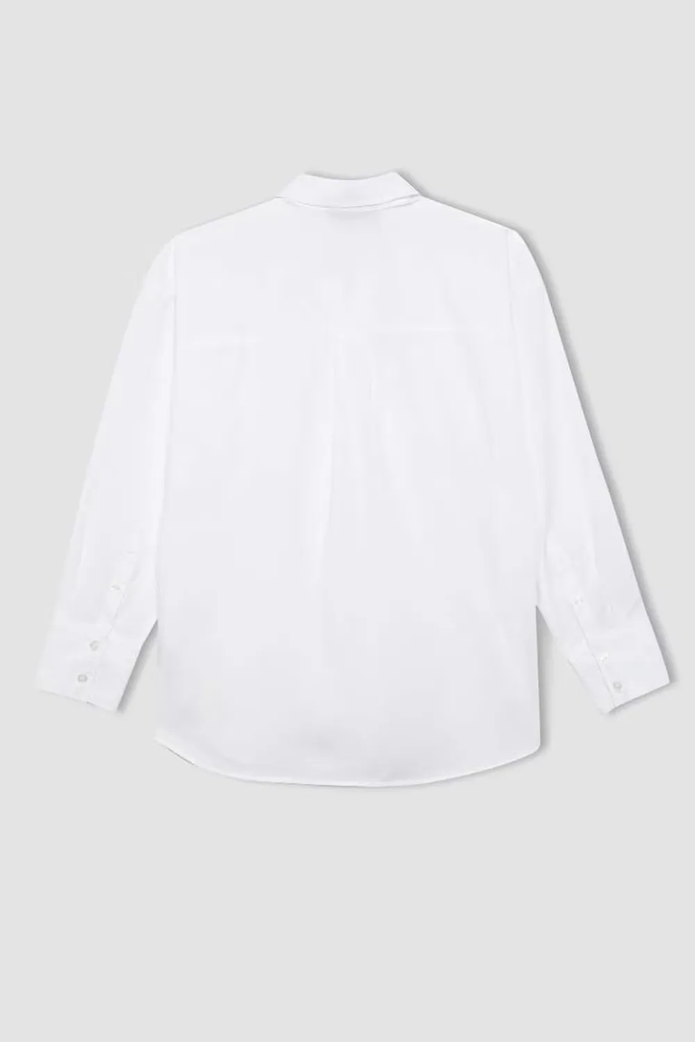 Oversize Fit Shirt Collar Poplin Long Sleeve Shirt