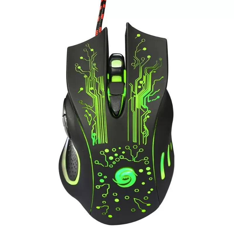 3200DPI LED Optical 6D USB Wired Gaming Game Mouse Pro Gamer Mice For PC 6 buttons with scroll wheel 5 million cycle