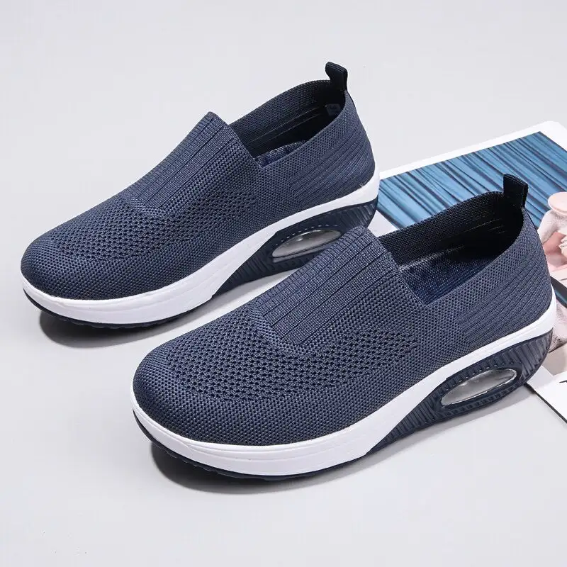 Cilool Casual Shoes Breathable Ladies Platform Sock Sneakers