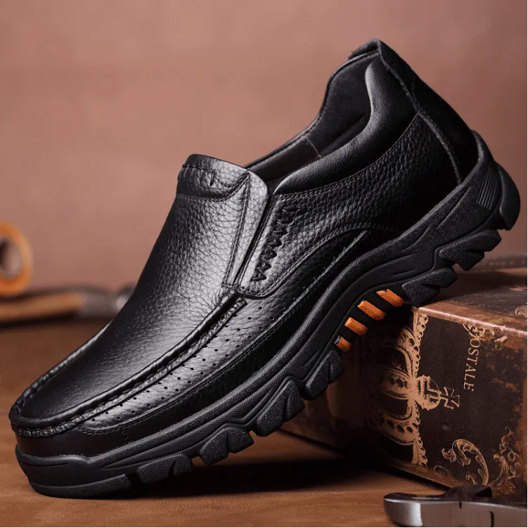 ⏰Limited Time Offer--50% OFF 🎉 Mens Waterproof Non Slip Soft Insole Genuine Leather Shoes